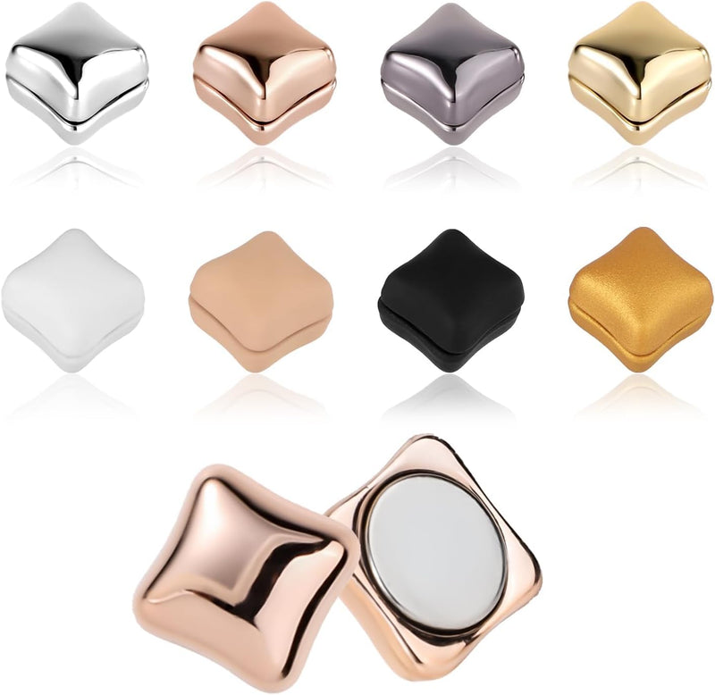 TERRIFI 8pcs Hijab Magnetic Pins, Strong Magnetic Square Brooch, Multi-Purpose Pinless Scarf Magnet for Women, Hijabs, Scarves, and Clothes