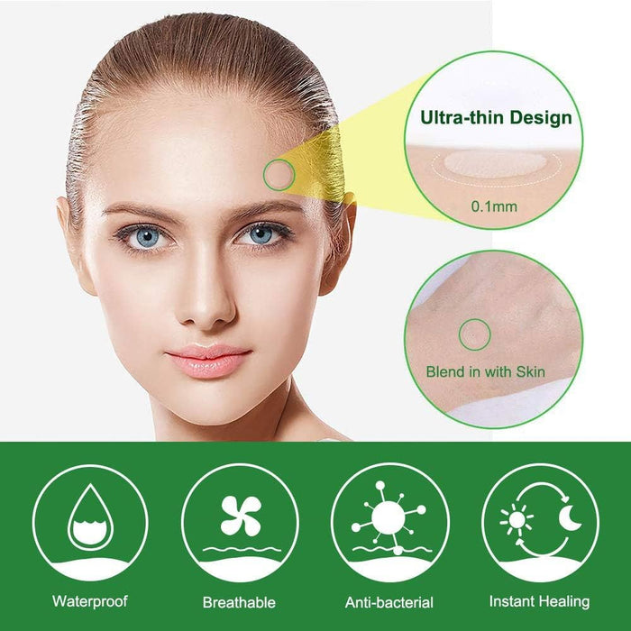 Azonee 24 Pcs Translucent Generic Acne Patches, Hydrocolloid Acne Patches Zit Patches for Face Acne Spot Treatment, Fast-Acting Hydrocolloid. Waterproof, Vegan, Perfect Spot Treatment Stickers.