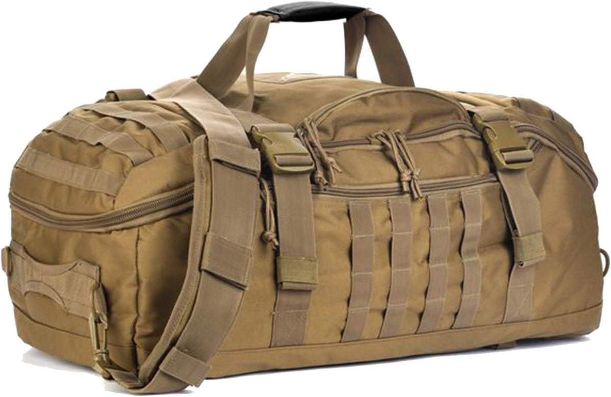 Travel Duffle Bag Backpack for Men - Large Tactical Bags Weekender Gym Bag for Overnight Traveling Military Workout Deployment Sports (Black, 45L) – image 1