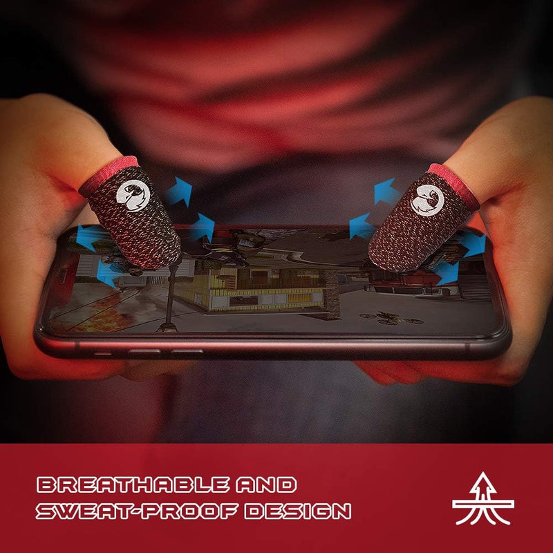 GameSir Talons Mobile Game Controller Finger Sleeve Sets 1 Pack, Anti-Sweat Breathable Full Touch Screen Sensitive Shoot Aim Joysticks Finger Set for PUBG/Knives Out/Rules of Survival