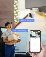EZVIZ CB8 Kit - 2K Solar Security Camera, WiFi Camera Outdoor 360 Battery Camera CCTV with Two-Way Talk, Color Night Vision, Waterproof, Auto-Tracking, Human & Motion Detection (Solar Panel Included)
