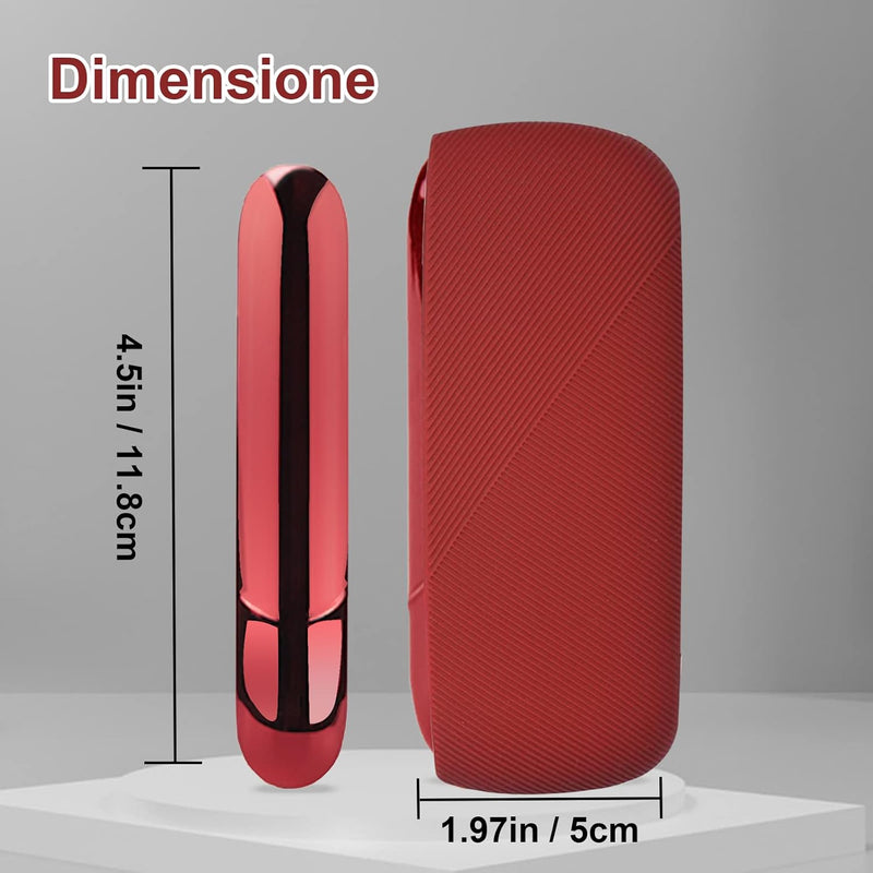 Phantasy Protective Cover Set for IQOS 3/3 Duo Electronic Cigarette, 3 in 1 Magnetic Side Case for Pc Decoration Accessories for Replaceable Covers, Fuchsia