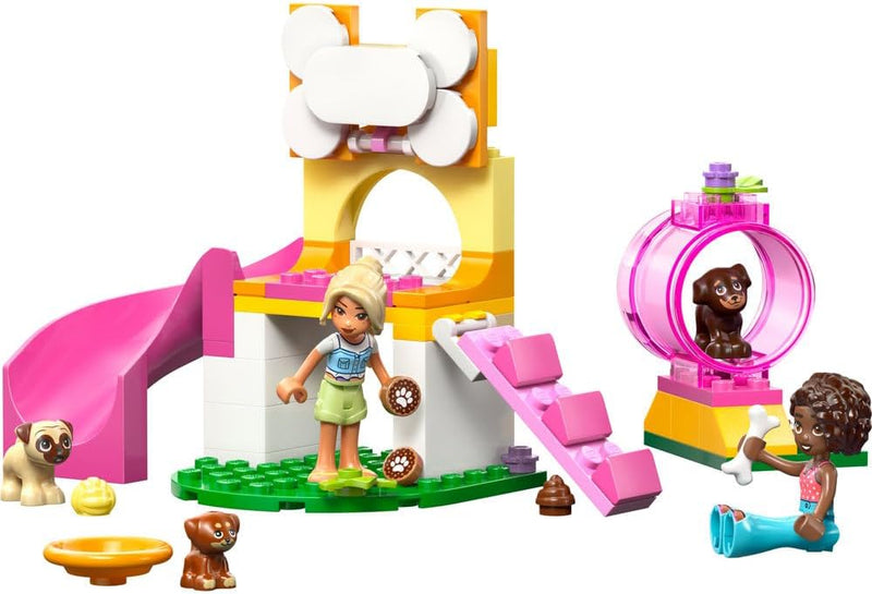 LEGO Friends Puppy Playground Toy for 4+ Year Old Girls - incl. a Park with a Slide, 2 Mini Dolls & 3 Pet Dog Animal Figures - Creative Gift Idea - 42665