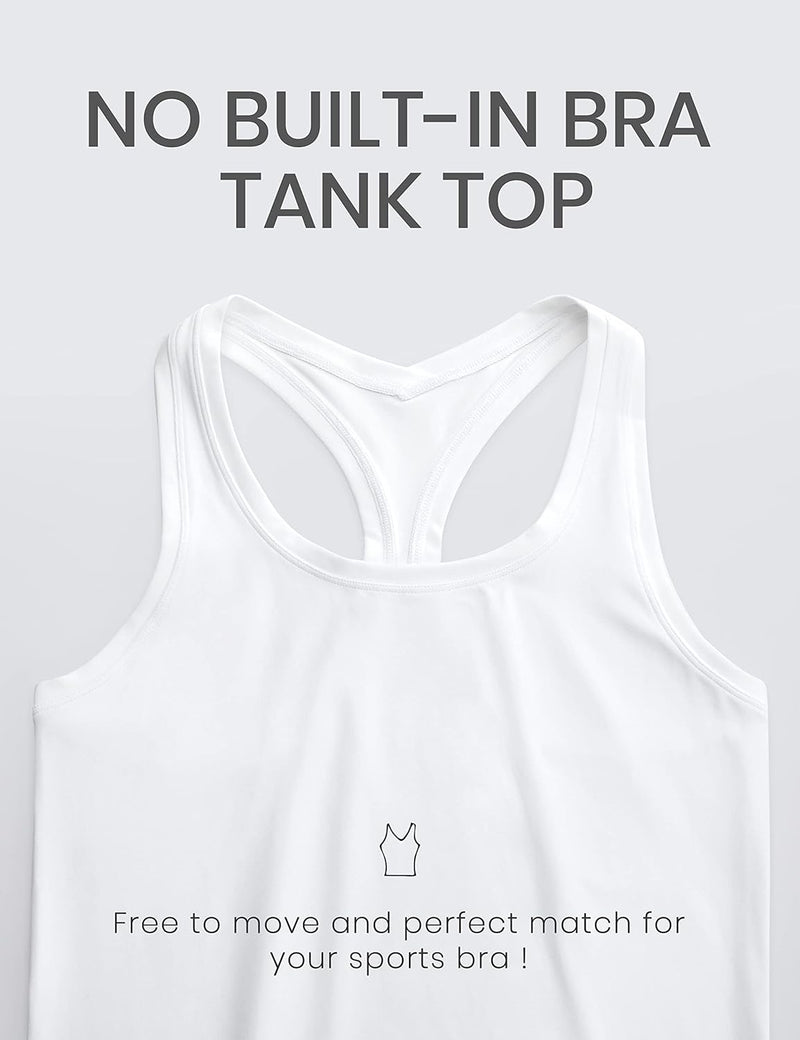 CRZ YOGA Butterluxe Workout Tank Tops for Women Built in Shelf Bras Padded - Racerback Athletic Spandex Yoga Camisole