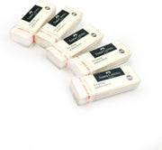 Faber-Castell 205002 Eraser 188121, PVC-Free, Plastic, White, Pack of 5 - 5 piece Single