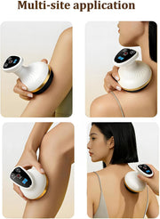 Vacuvia for Cellulite Machine with LED Light & Vibration, 9 Adjustable Suction Levels for Arms, Legs, Abdomen & Back, Rechargeable Handheld Body Massager for Skin Firming & Deep Relaxation