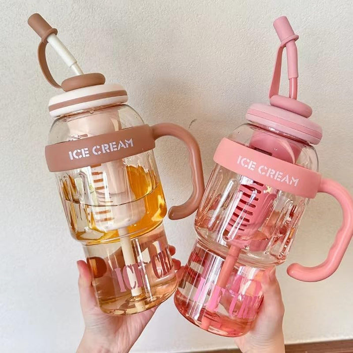 Hello Kitty Large Capacity Water Bottle with Straw cute, Leak-Proof & Lightweight – Stay Hydrated Anywhere! Perfect water bottle for School, Office, Gym, Travel& Outdoor Adventures!