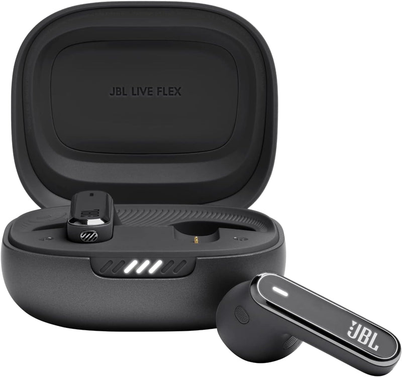 JBL Live Flex True Wireless Noise Cancelling Earbuds, Hi-Fi with Personi-Fi 2.0, 40H Battery, 6 Beam Forming Mics, Bluetooth 5.3, Touch/Voice Control, IP54 Water & Dust Resist - Blue, JBLLIVEFLEXBLU