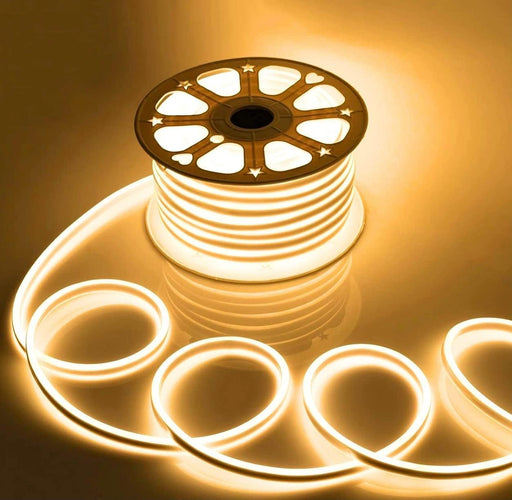 Premium quality Neon strip light LED Neon Strip Light Waterproof AC220V 2835 SMD for Home Lighting Kitchen Bed Outdoor Flexible Decoration with Connector (Warm Light, 5) - Warm Light 5.0 Meters
