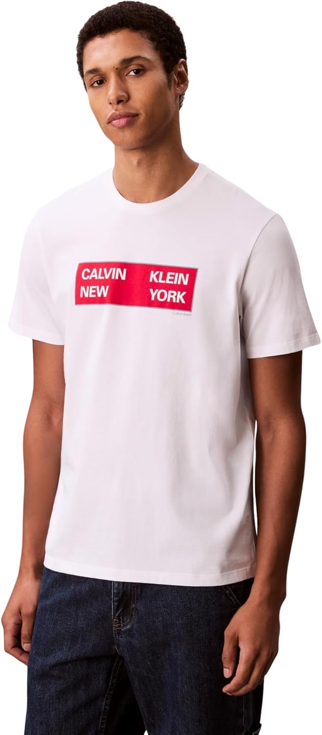 mens Ss 30s Eu Ckny Box Graphic Tee Lv04rd816g T-Shirts (pack of 1) - Brilliant White