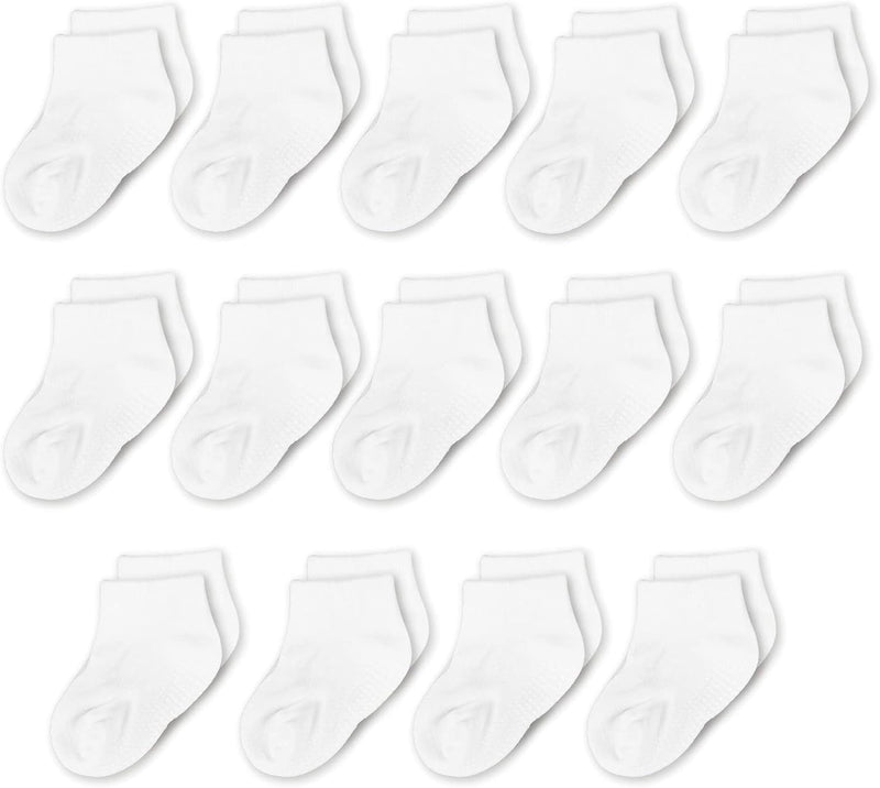 CozyWay Non-Slip Socks with Grippers - Ankle Style for Little Girls and Boys, Infants, Toddlers, Children