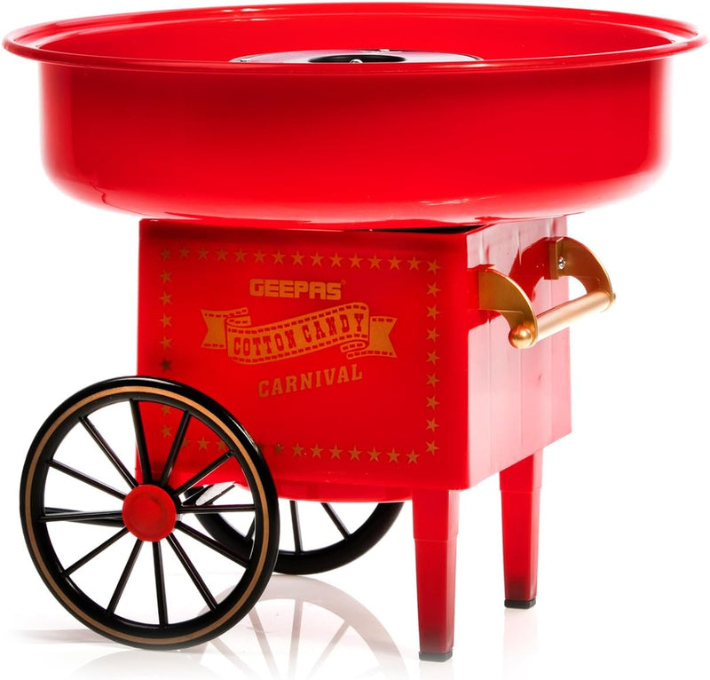 Geepas-Cotton Candy Maker, Mini Candy Maker, GCM831 Retro Style Design Great Gift for Birthday Parties, Children's Day and Christmas Day Colour Candy
