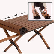 GO2CAMPS Foldable Roll-Up Camping Table with Carry Bag 120 x 120 x 45 cm Durable, Lightweight Portable Aluminum Outdoor Folding Table for Camping, Picnic, Hiking, BBQ, Beach, Trip, Travel