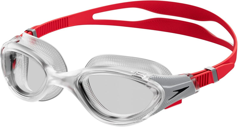 Speedo Unisex Adult Biofuse.2.0 Swimming Goggles, White, One Size - One Size Fed Red/Silver/Clear