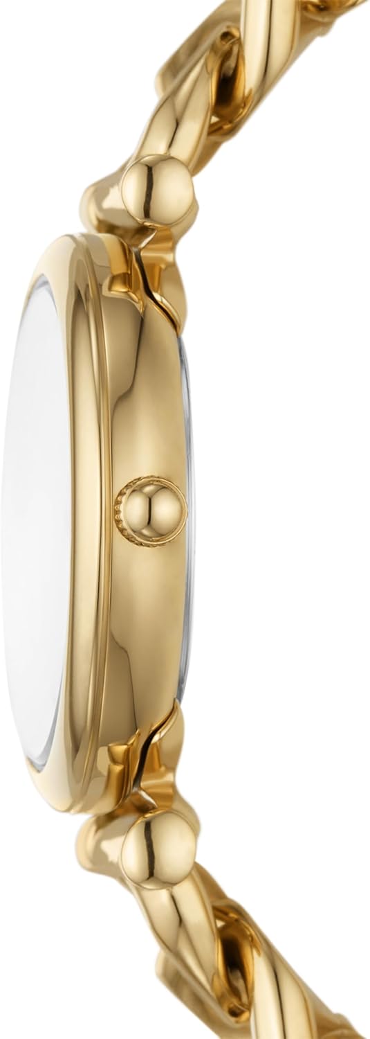 Women's Carlie Mini Quartz Stainless Steel Three-Hand Watch, Color: Gold (Model: ES5329)