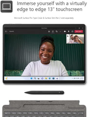 Microsoft Surface Pro 9 with 2880 X 1920 (267 PPI) PixelSense Display, Intel Core i7-1255U, Integrated graphics, 16GB RAM, 1TB SSD, Windows 11, Platinum - [QKI-00008] Device Only - Silver