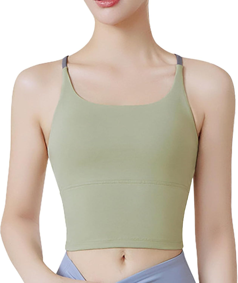 Dress Cici Strappy Longline Bra, Sports Crop Top, Yoga Bra