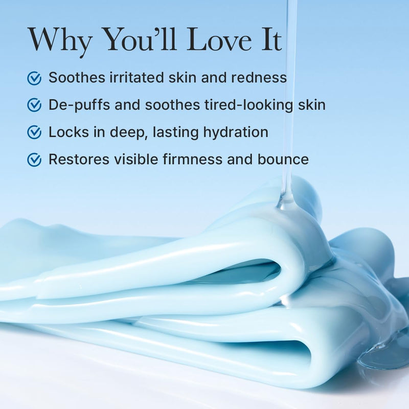 PDRN Blue Collagen Hydrogel Face Mask with Glacial Water for Cooling & Hydration, Skin Soothing & Firm-Looking Care, Korean Skincare, 35 g x 4 ea