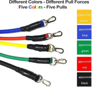 11 piece Resistance Band set,Resistance Tube with Foam Handles, Door Anchor for Exercise & Stretching, Suitable in Home & Gym Workout for Men & Women,Em-1835 - M