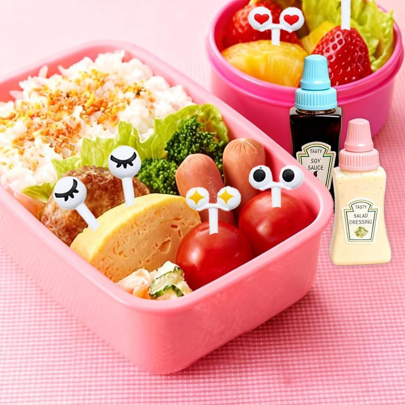 56 PCS Silicone Lunch Box Divider Set, Reusable Bento Accessories, Silicone Cupcake Liners for Baking