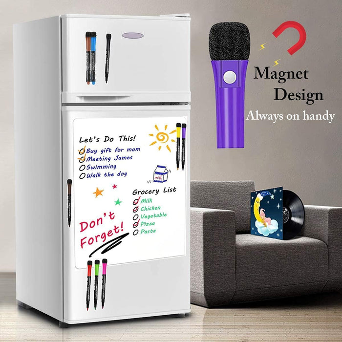 NALACAL Whiteboard Markers, Dry Wipe Pens, White Board Markers Erasable White Board Pens Colour, Magnetic Whiteboard Pens with Eraser, Thin Dry Erase Marker Fine Point, Teacher Supplies(12 Pack)