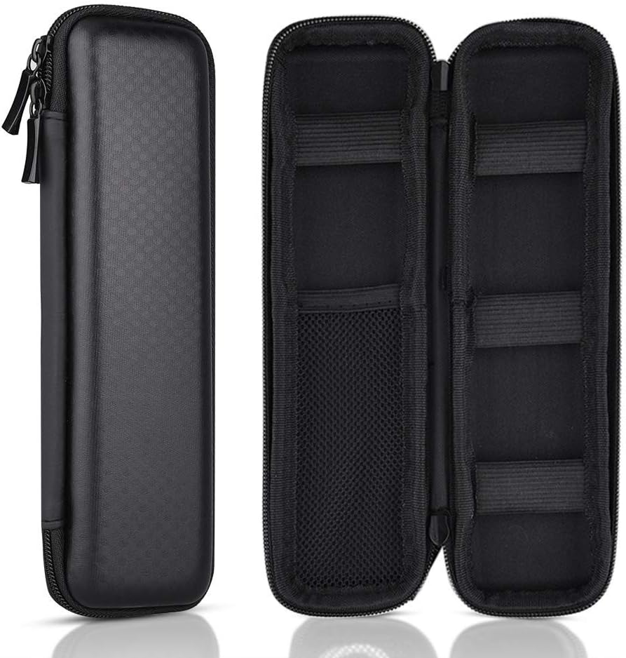 Black Hard Pencil Case EVA Hard Shell Pen Case Holder for Executive Fountain Pen and Stylus Touch Pen