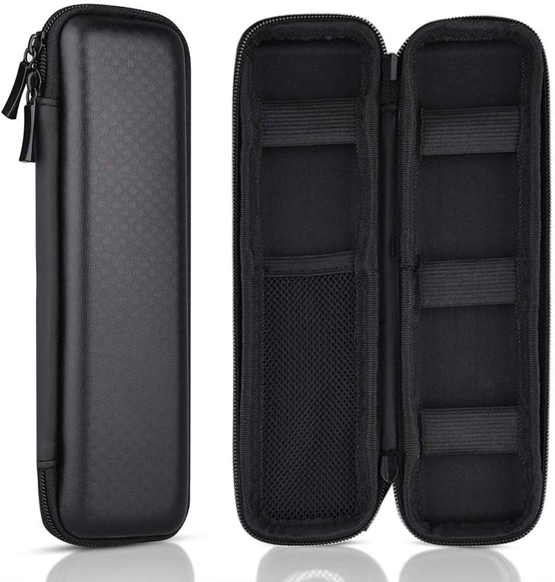 Black Hard Pencil Case EVA Hard Shell Pen Case Holder for Executive Fountain Pen and Stylus Touch Pen