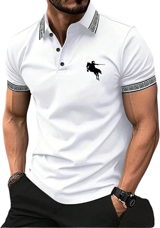 Polo T Shirt for Men Men Casual T-Shirt Polo - White