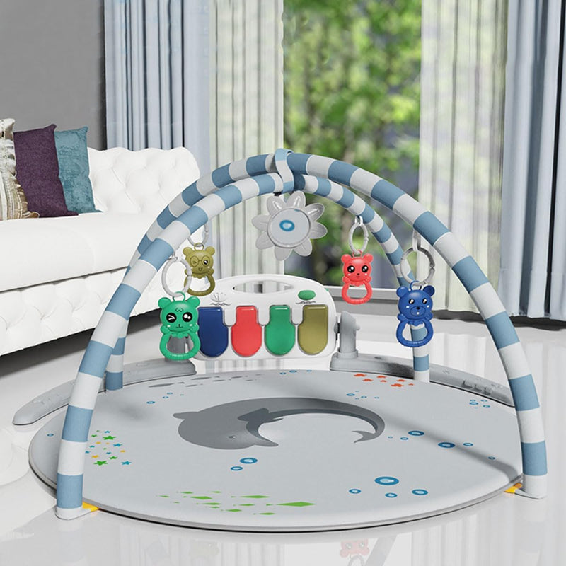 ECVV Baby Musical Gym & Crawling Mat Toy for Infants 3M+ Months with Height Ruler Color: Green