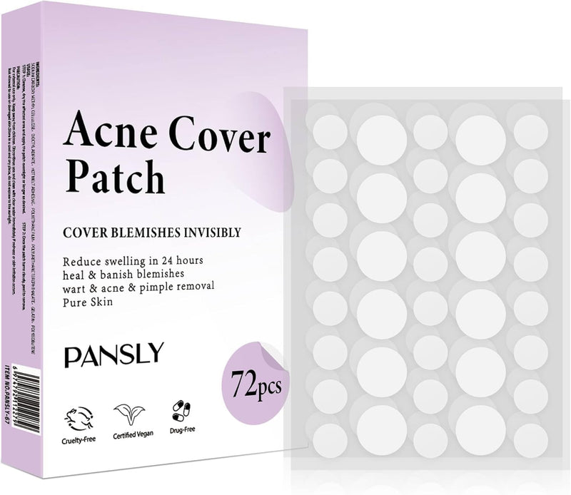 KASTWAVE Patches for Face, Pimple Cosmetics Original Patch - Pimple Spot Treatment, Invisible Pimple Patches For Covering Zits Andblemishes, Invisible Skin Sticker (72 Count)