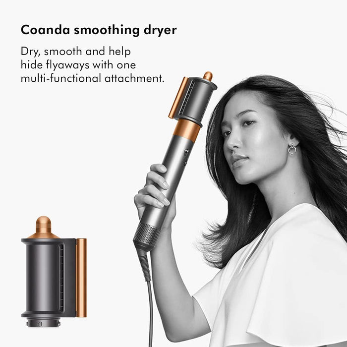 Dyson New Dyson Airwrap Hair Styler - HS05 2022 (Nickel/Copper) (Multi-functional Attachments Are The Perfect Alternatives to a Curling Iron, Wand & Blow Dryer Brush )