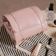 4 in 1 Travel Cosmetic Bag Roll-Up Toiletry Foldable Make Up Storage Bag for Skin Care Products, with 4 Detachable Zipper Pouches