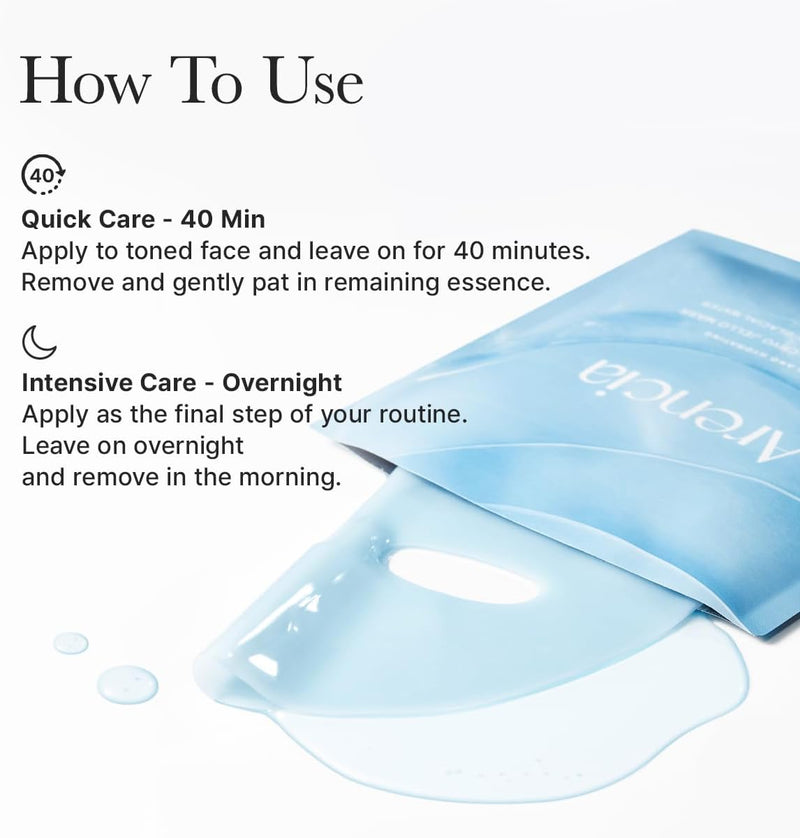 PDRN Blue Collagen Hydrogel Face Mask with Glacial Water for Cooling & Hydration, Skin Soothing & Firm-Looking Care, Korean Skincare, 35 g x 4 ea