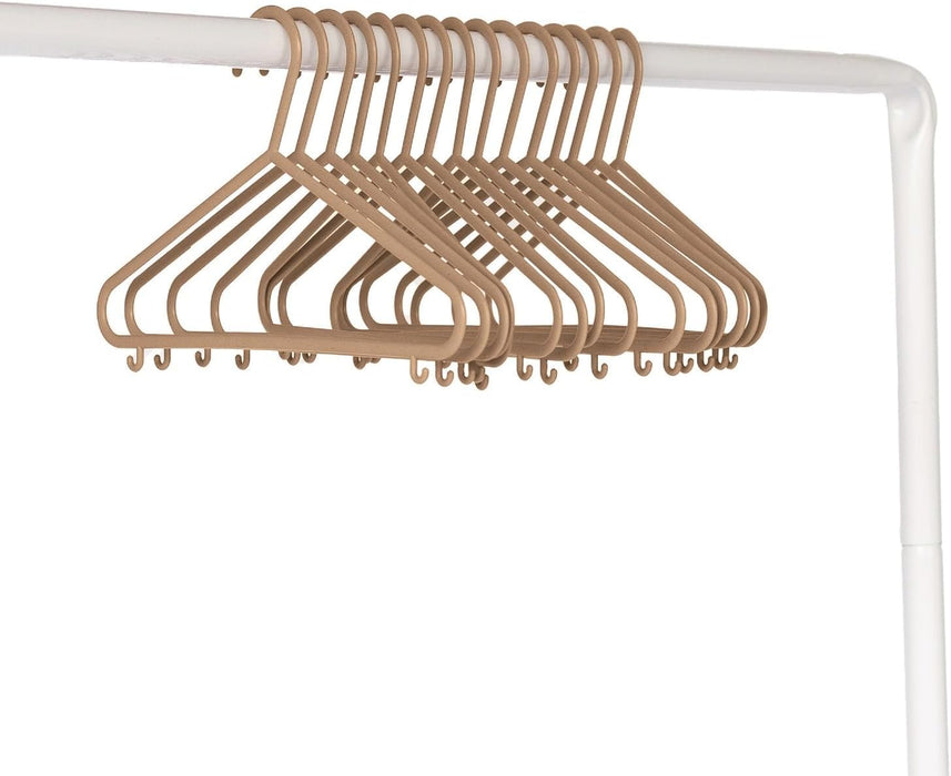 3 Sprouts Baby Wheat Straw Plastic Clothes Hangers - Pack of 30 - Speckled Gray