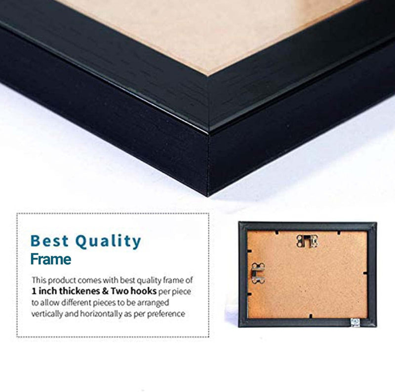 kotart Engineered Wood Photo Frames For Kitchen And Restaurant Wall Decoration - Food Quotes Decor Poster With Frame (11 Inch X 11 Inch, Multi) Design-2, Square)