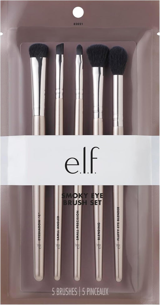 E.L.F. Smoky Eye Brush Kit, 5 Vegan MakEUp Brushes, Flawlessly Blends Eyeshadow & Eyeliner