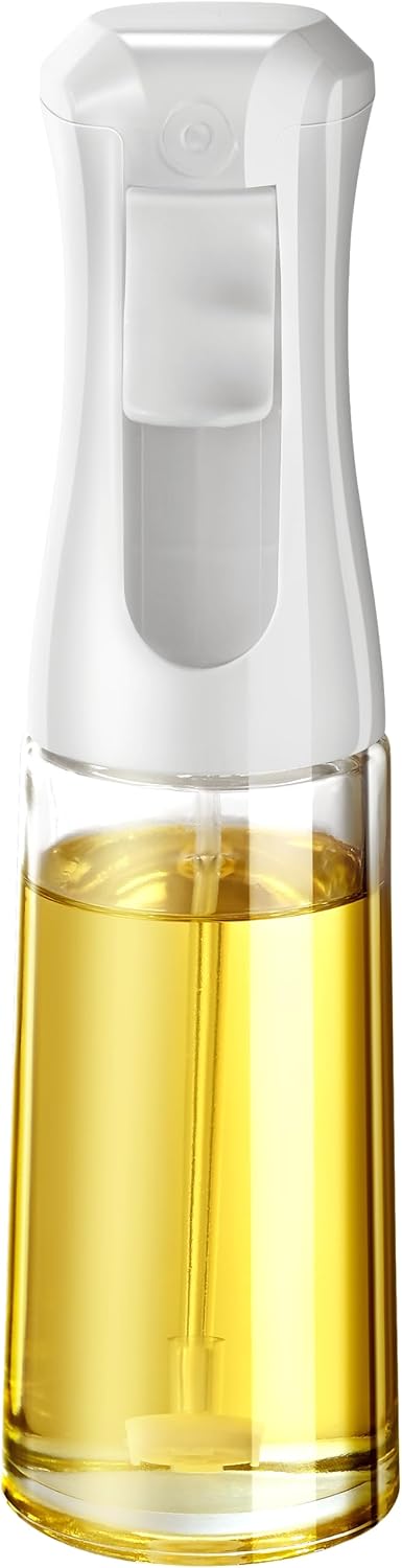 Oil Sprayer for Cooking, 200ml Olive Oil Sprayer Mister, Olive Oil Spray Bottle, Kitchen Gadgets Accessories for Air Fryer, Canola Oil Spritzer, Widely Used for Salad Making, Baking, Frying, BBQ