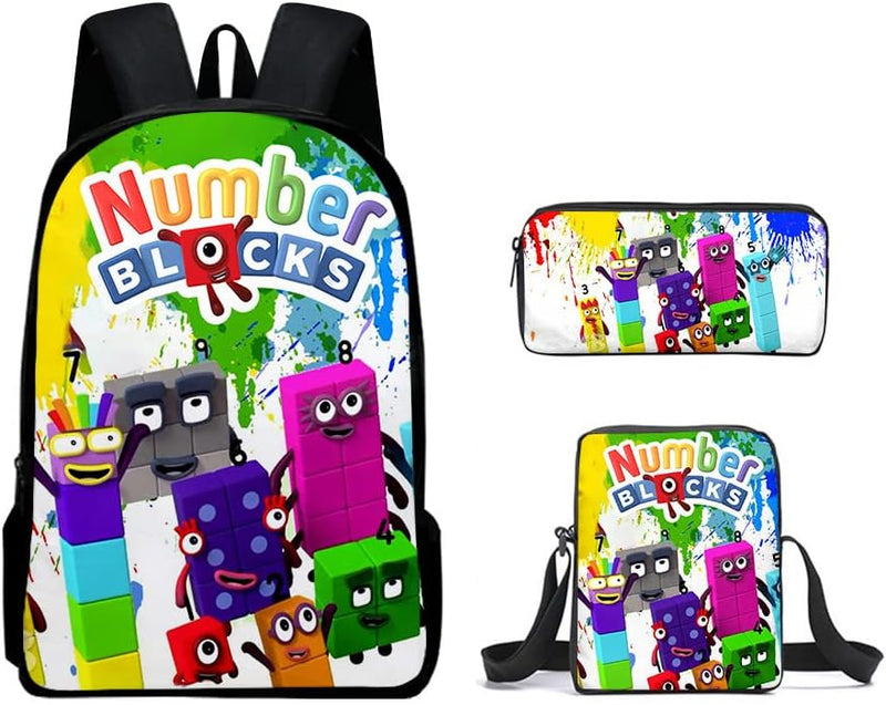 Children Backpack Daypack Schoolbag Teen Boys School Book bag with Lunch Box Pen Case 3 in 1 - color3