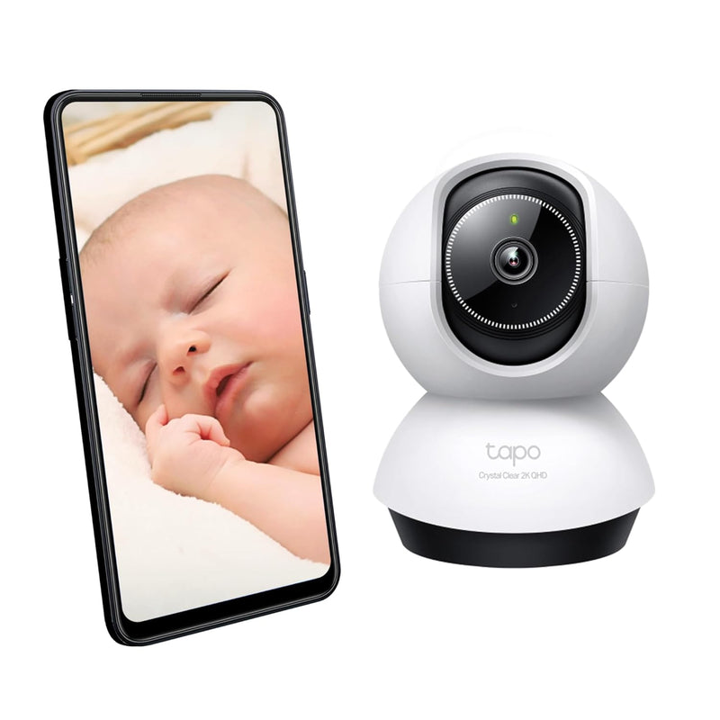 TP-Link Tapo Pan/Tilt 2K 4MP cctv Camera With 360°Rotational View| AI, Human, Pet, Vehicle, Baby Crying Detection |Night Vision| 2-Way Audio| Safe Storage|Control via Google Assistant & Alexa (TC72)
