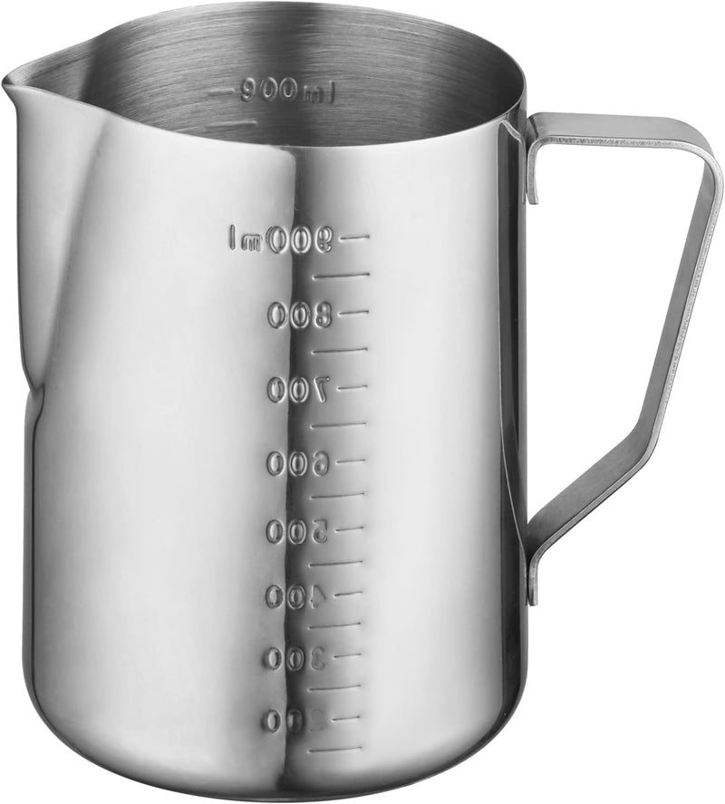 Milk Frothing Pitcher 350ml Stainless Steel Espresso Steaming Jug for Latte Espresso Cafetiere Cappuccino Coffee Machine Accessories Barista Tools Milk Cup - 1000 ml