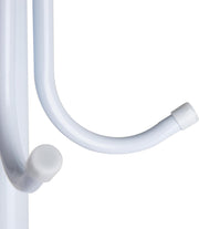 Mind Reader COATRACK11 Standing Metal Coat Rack Hat Hanger 11 Hook for Jacket, Purse, Scarf Rack, Umbrella Tree Stand, Black