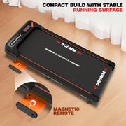 PowerMax Fitness VibroPad 3.5 HP BLDC Motorized 4 in 1 Vibration Walking Pad Treadmill for Home Use 8% Manual Incline with Remote Control Top Speed 6kh/h LED Display Running Surface 900x385mm