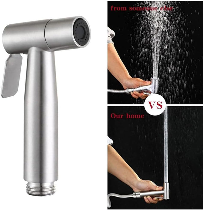 Aputue Bidet Toilet Sprayer Head, 2pcs Durable and Sturdy Bidet Hand Shower, 304 stainless steel material Handheld Bidet Sprayer Cloth Bathroom Diaper Sprayer for Kitchen and Toilet Cleaning