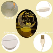 Crystal Table Lamp Home Decor | Ramadan house Decoration Products