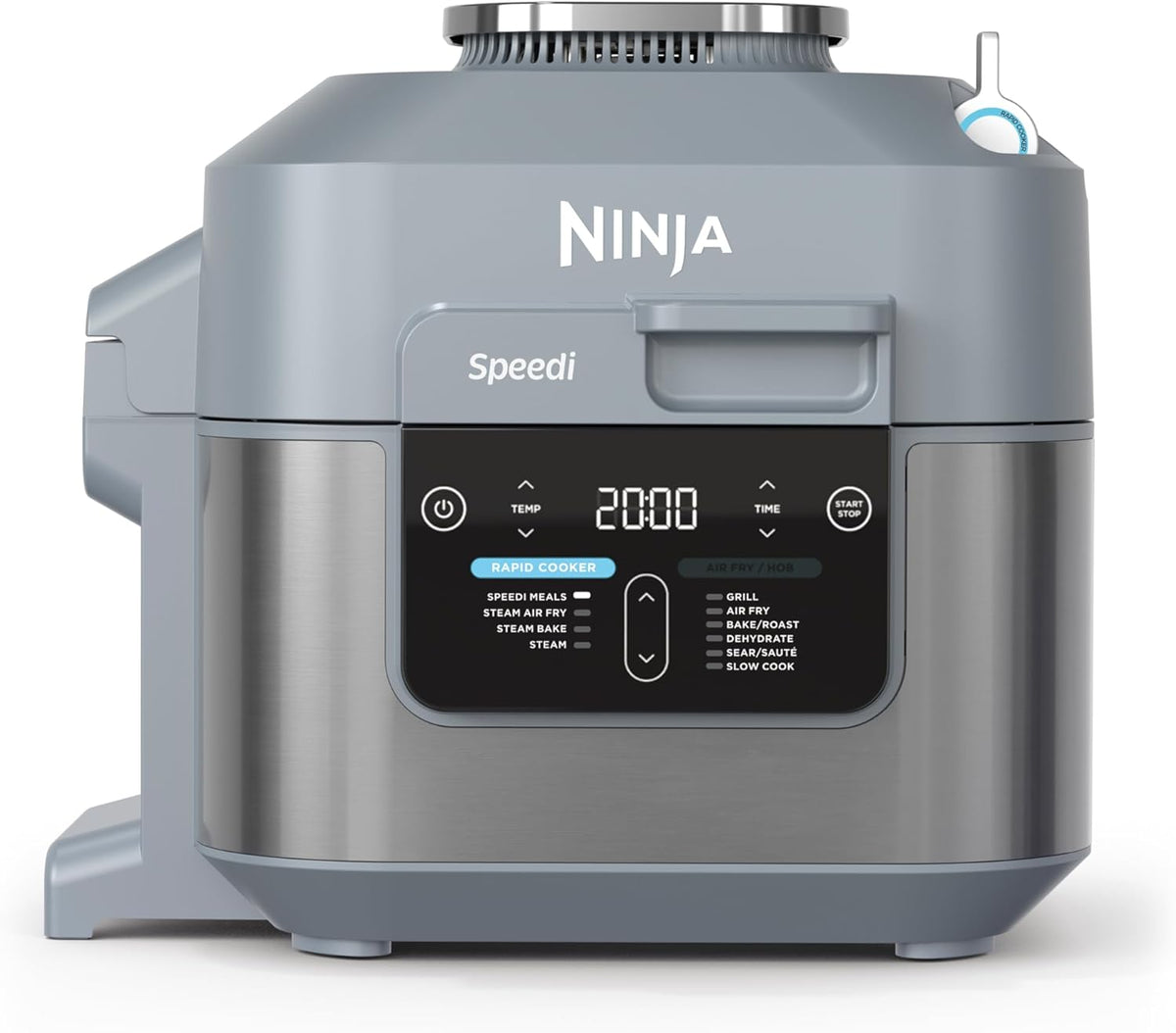 Speedi 10-in-1 Rapid Cooker, Air Fryer and Multi Cooker, 5.7L, Air Fry, Steam, Grill, Bake, Roast, Sear, Slow Cook & More, Cooks 4 Portions, Sea Salt Grey, ON400ME, 2 Years Warranty – image 1