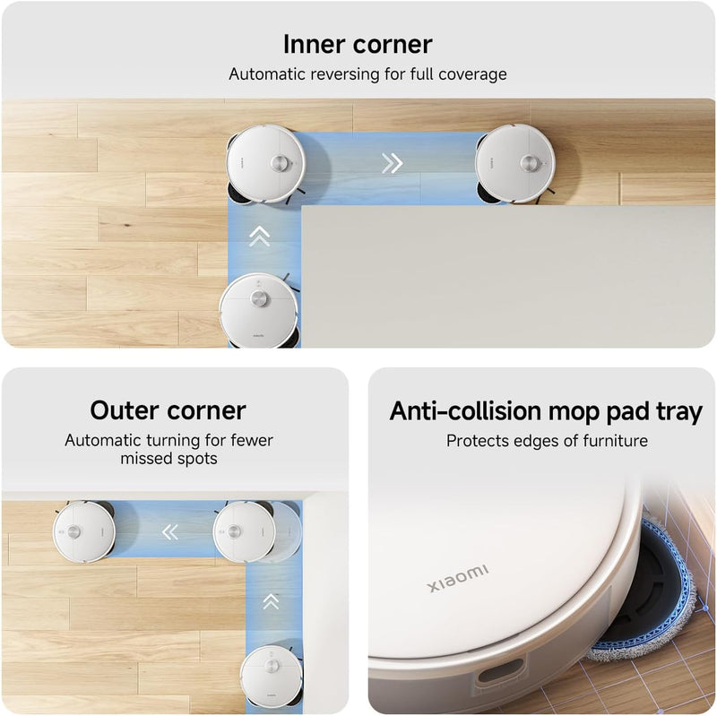 Xiaomi Robot Vacuum S40 Pro 15,000Pa Suction, Dual-Extending Arms, LDS Navigation, Smart Carpet Detection, App Control (S20+ Upgraded)