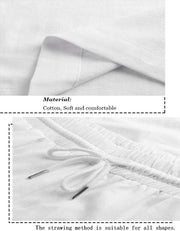 Linen Pants Mens Casual Pants Drastring Loose Fit Summer Pants Lightweight Casual Beach Pants for Men - Khaki