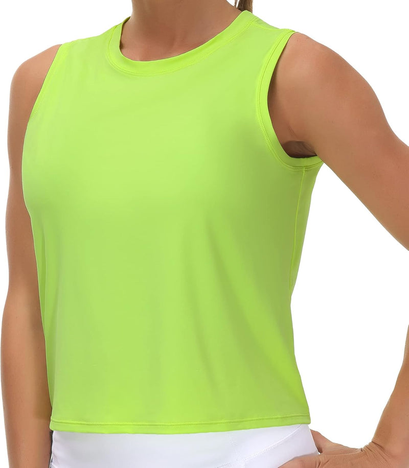 THE GYM PEOPLE Ice Silk Workout Tops for Women Quick Dry Muscle Gym Running Shirts Sleeveles