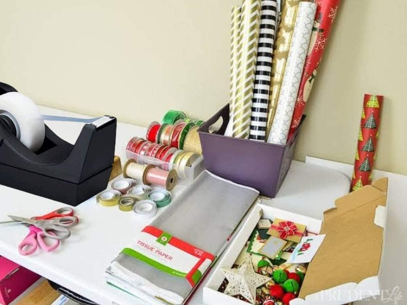 MARKQ Desk Tape Dispenser, Non-Skid Base Tape Roll Dispenser for School, Home, Office