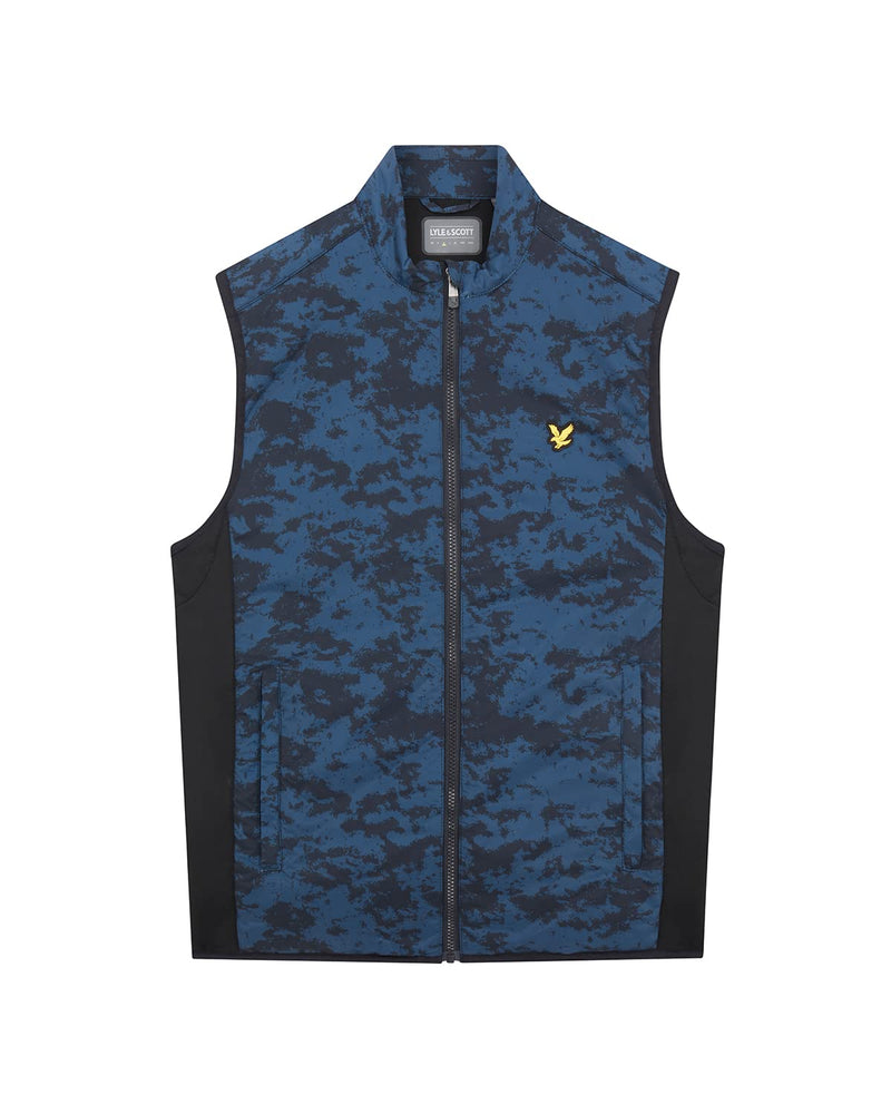 Lyle & Scott Mens Seafoam Gilet Dark Navy/Light Navy S